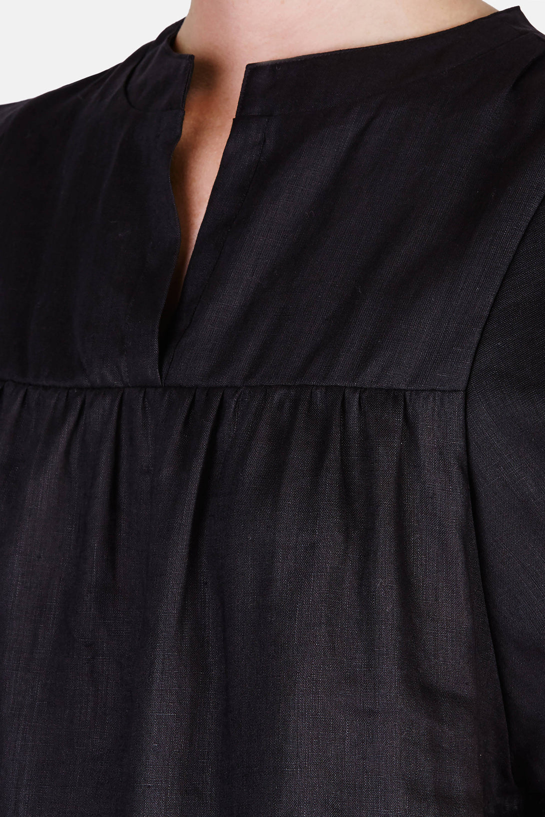 Sleeping Tunic - Black Linen – The Line