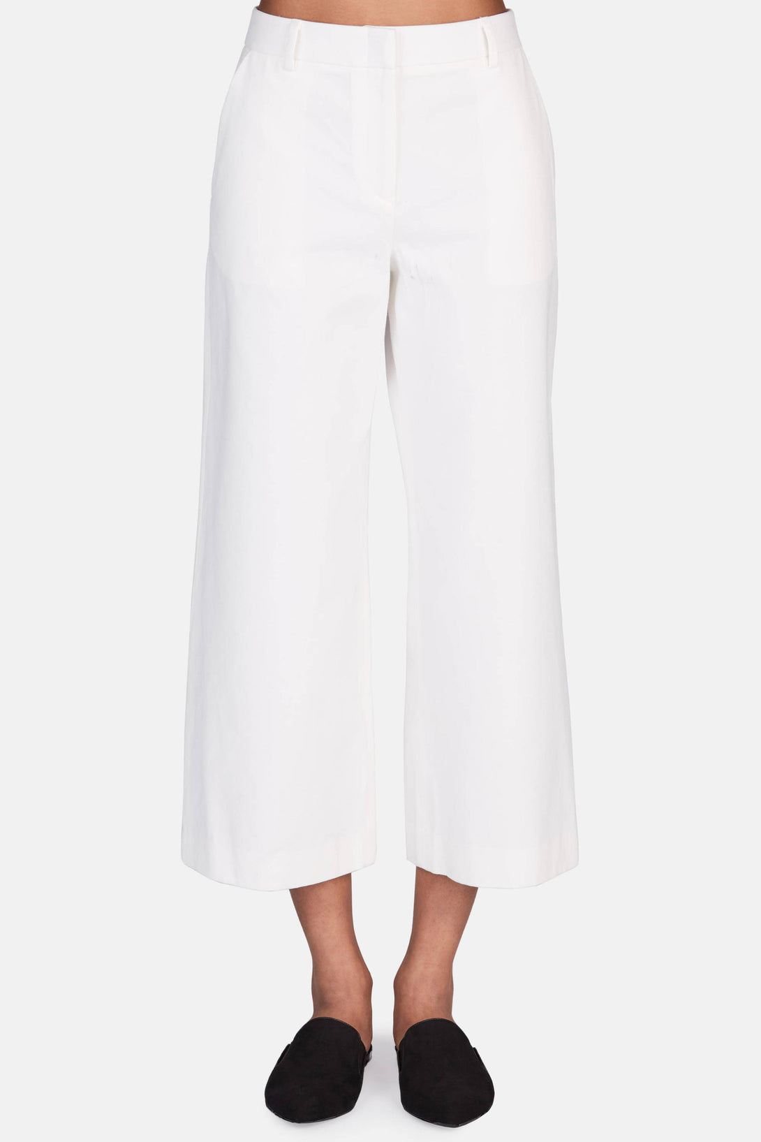 Cropped Wide Leg Pant - White – The Line
