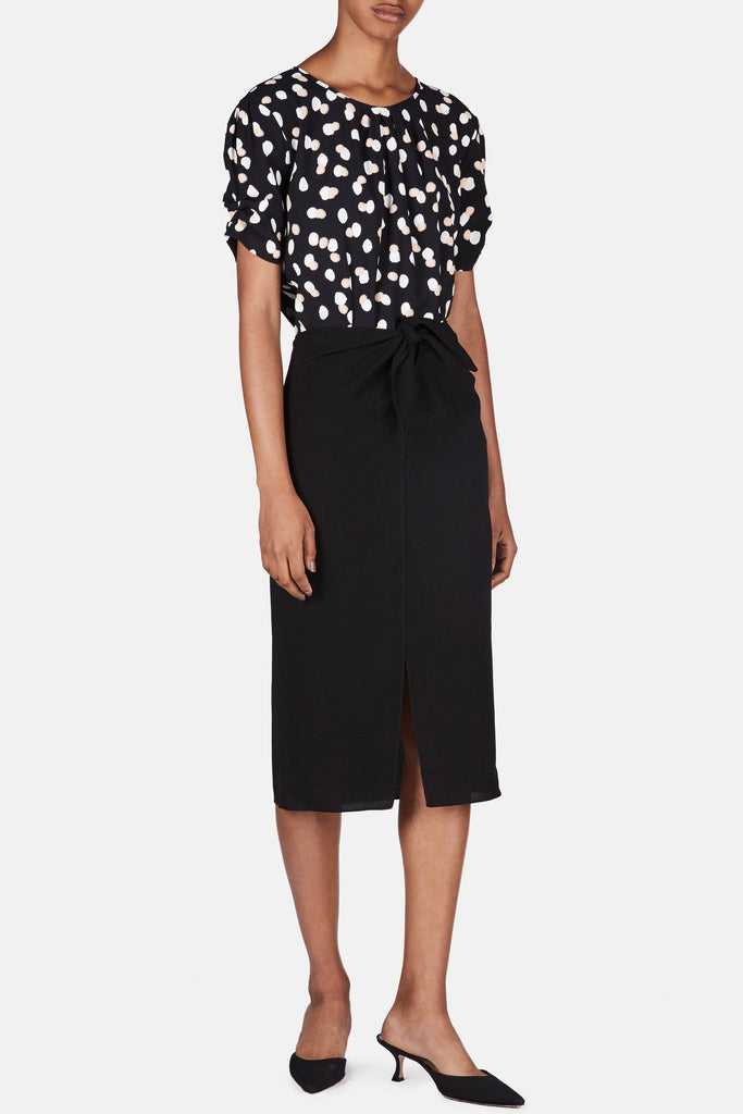 Front Wrap Skirt - Black – The Line