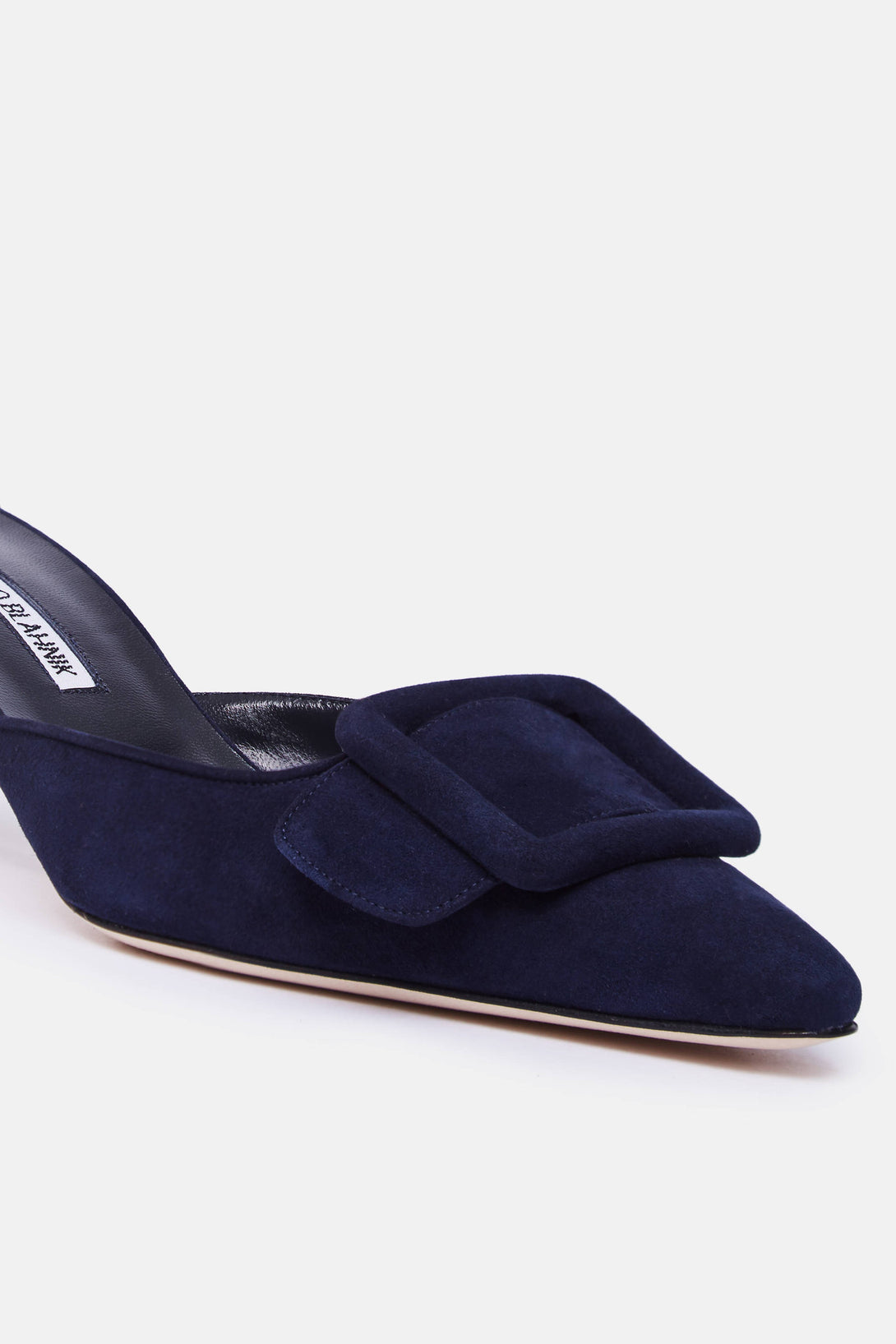 navy blue suede mules c10cac
