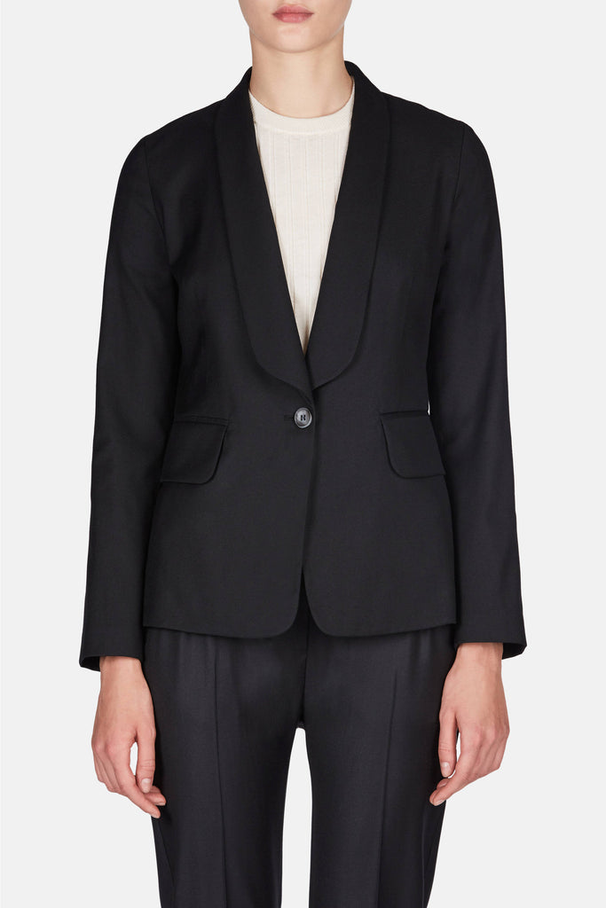 Lapel Blazer - Black – The Line