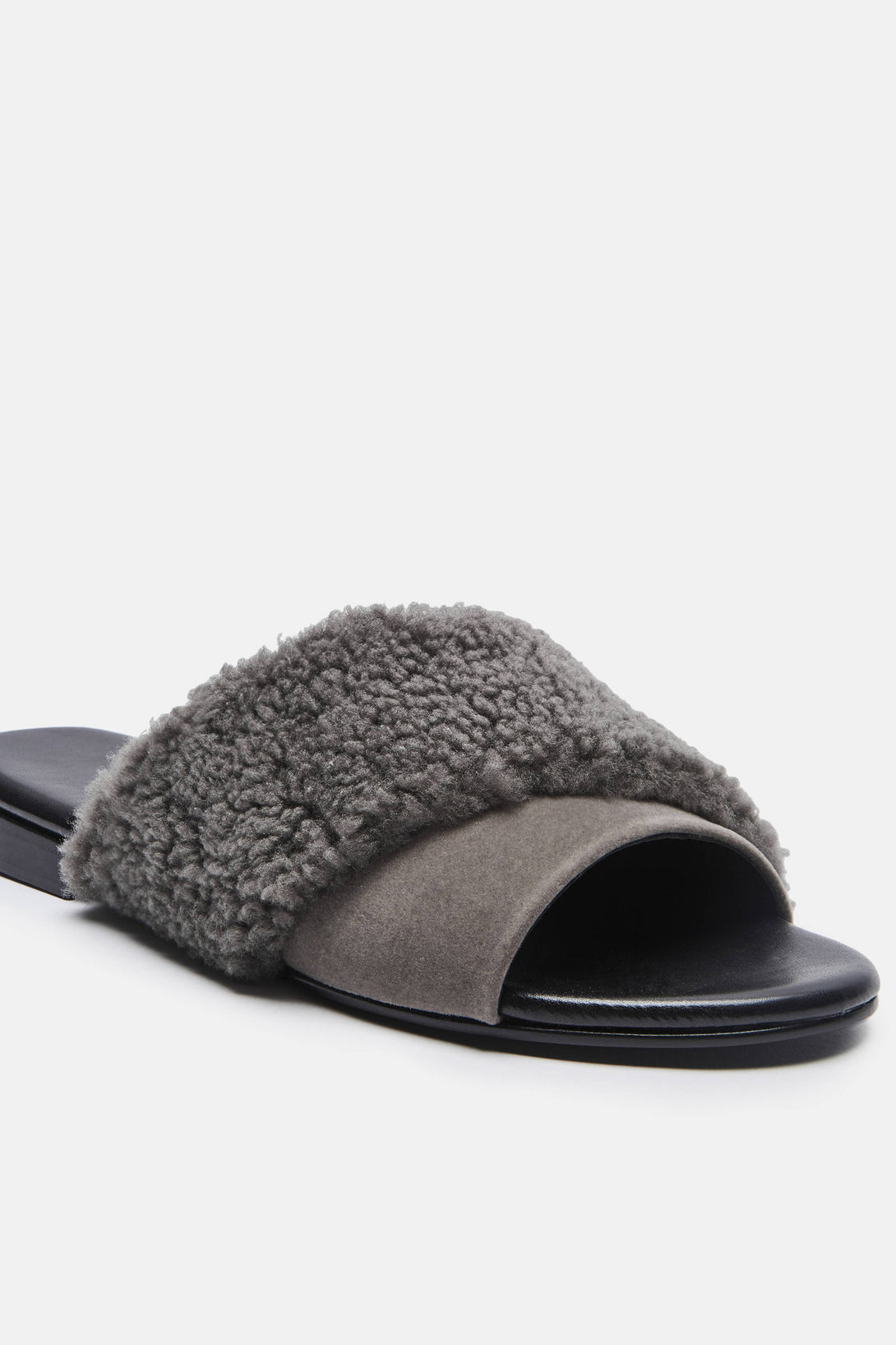 Yasmin Slide - Grey Shearling – The Line