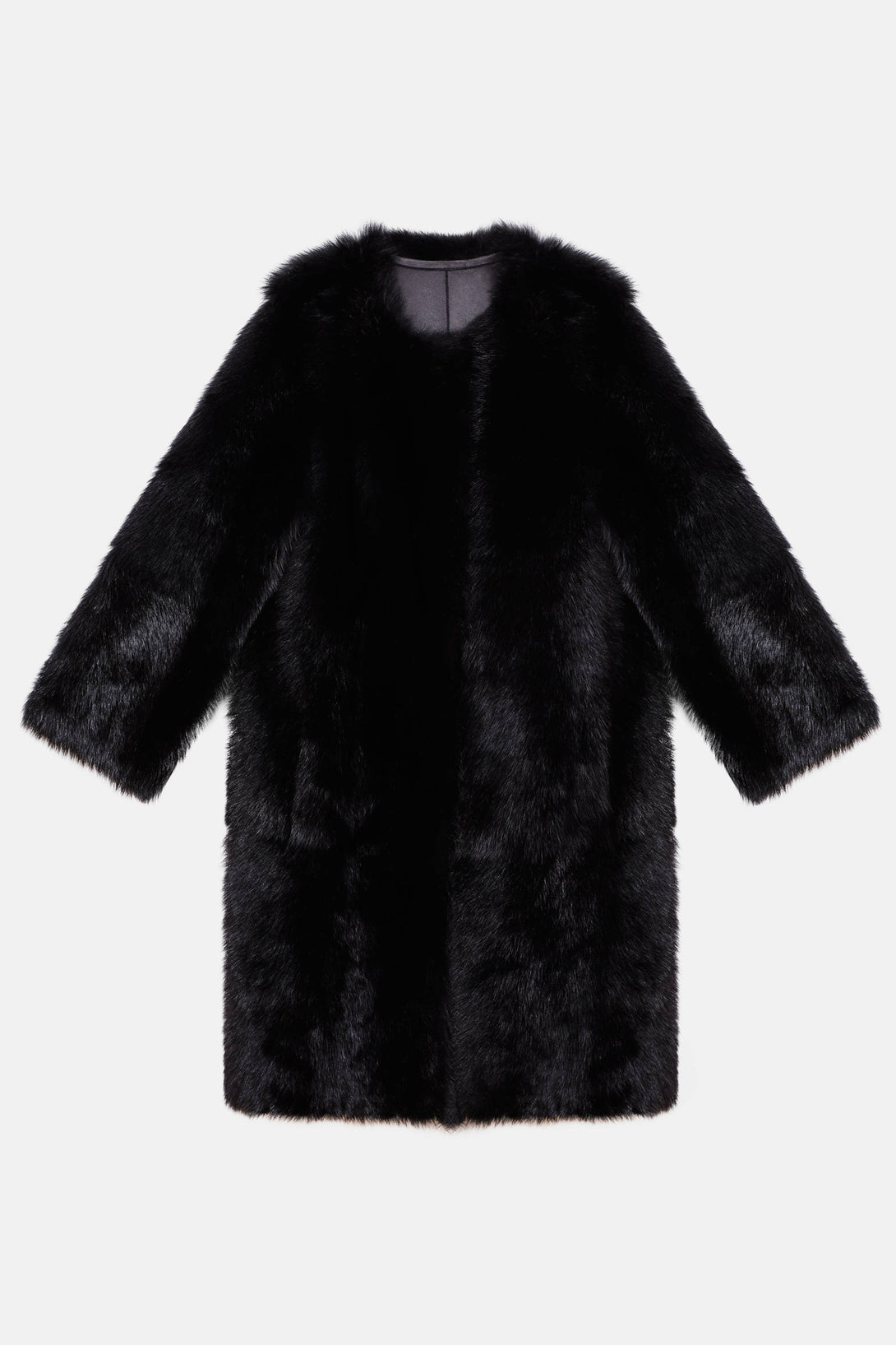 Collarless Black Dyed Toscana Nappa Back Shearling – The Line