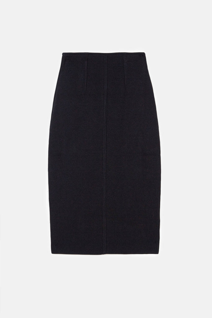 Knit Pencil Skirt - Black – The Line