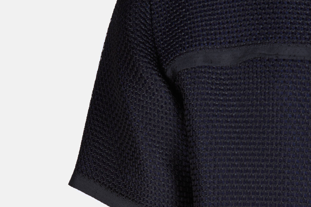 Mesh S/S T-Shirt - Black/Navy – The Line