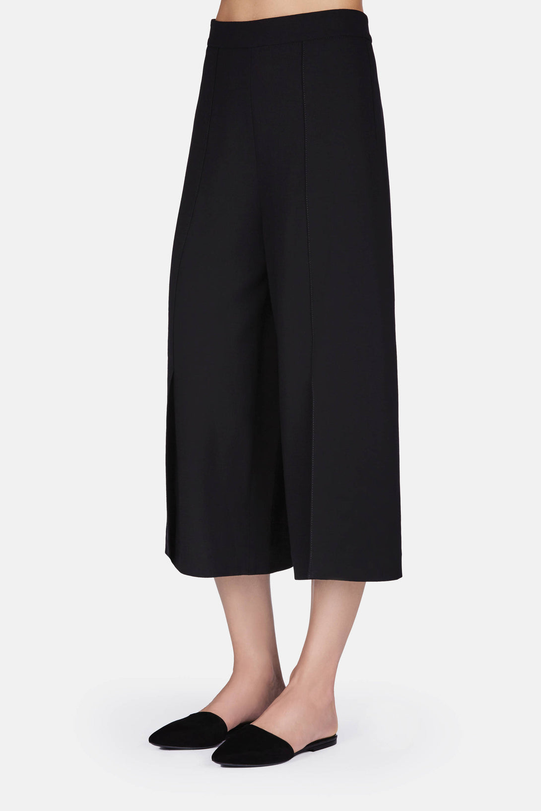 Cropped Culottes - Black – The Line