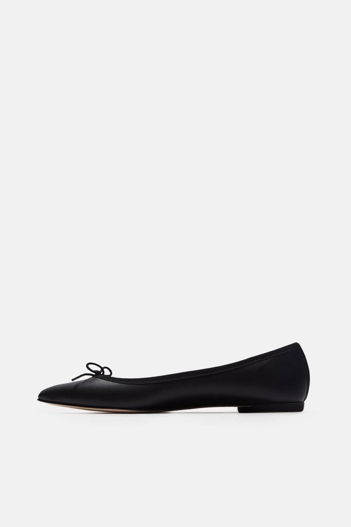 Brigitte Pointed-Toe Ballerina - Black – The Line