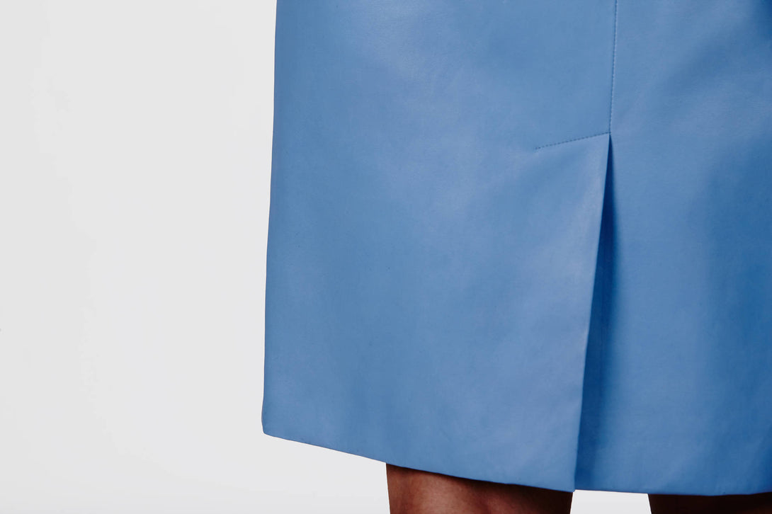 Lightweight Nappa Pencil Skirt - Sky Blue – The Line