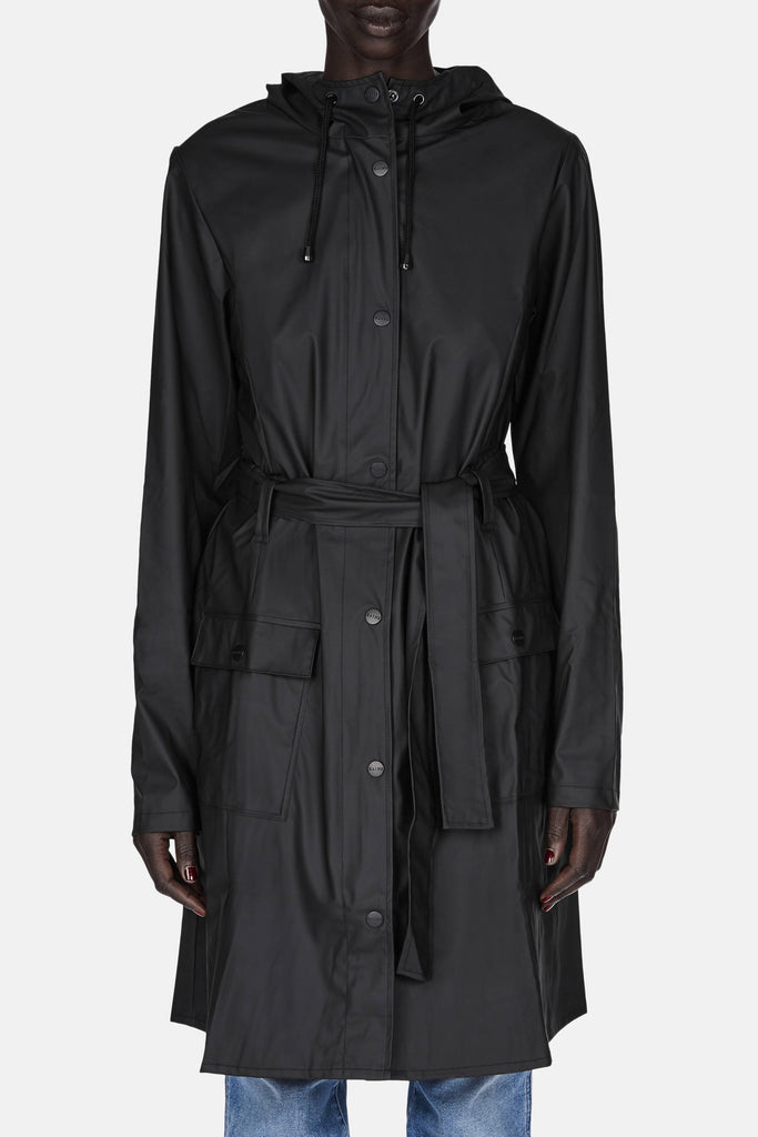Curve Jacket Raincoat - Black – The Line