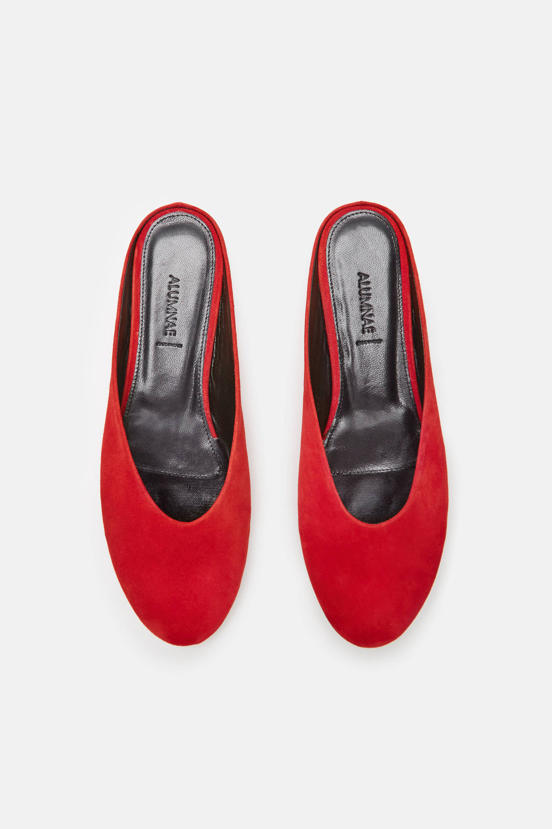 Simple Almond Curved Mule - Camoscio Rosso – The Line