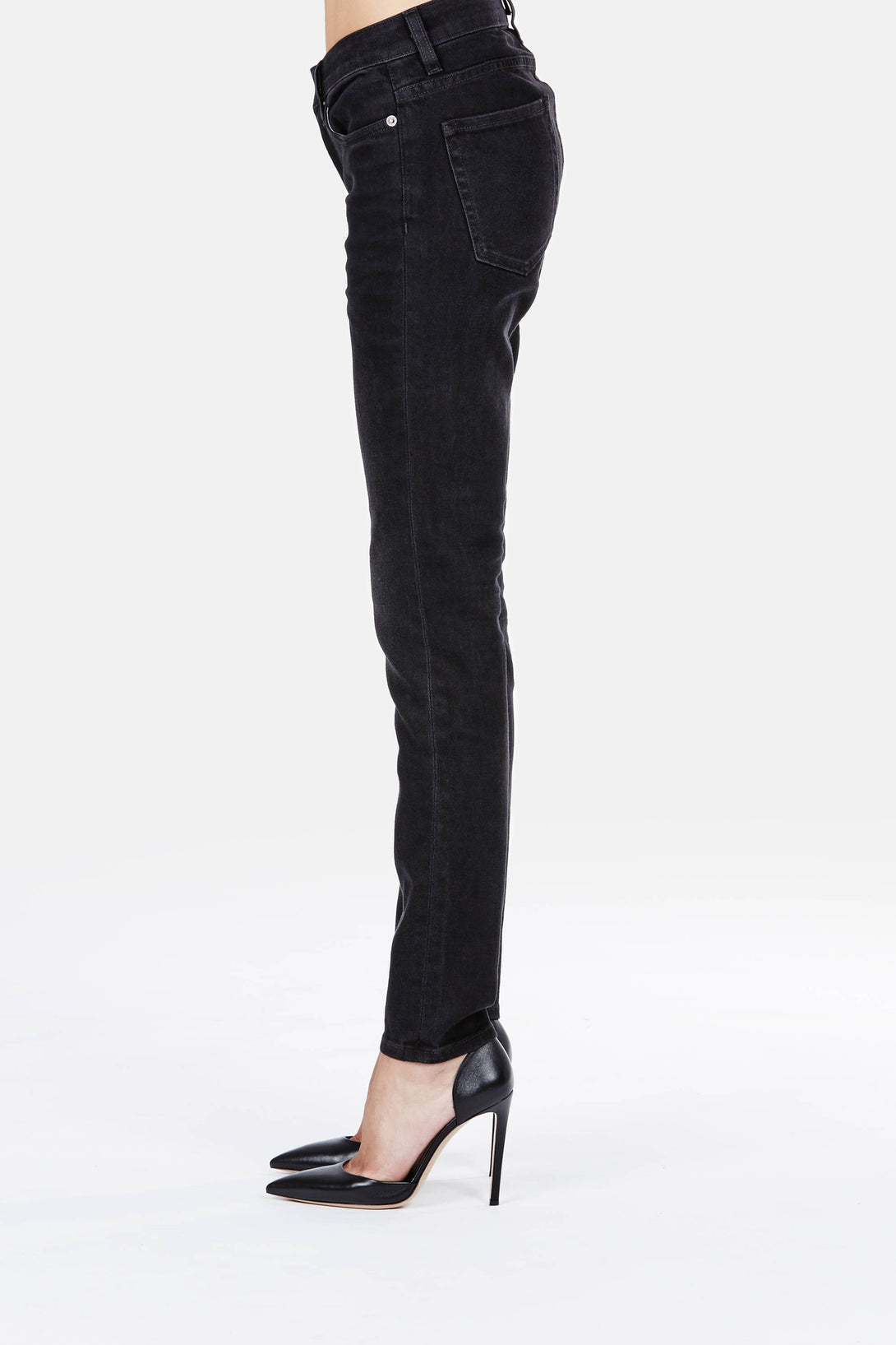 Loose Skinny Jeans - Dark Dusty Black – The Line