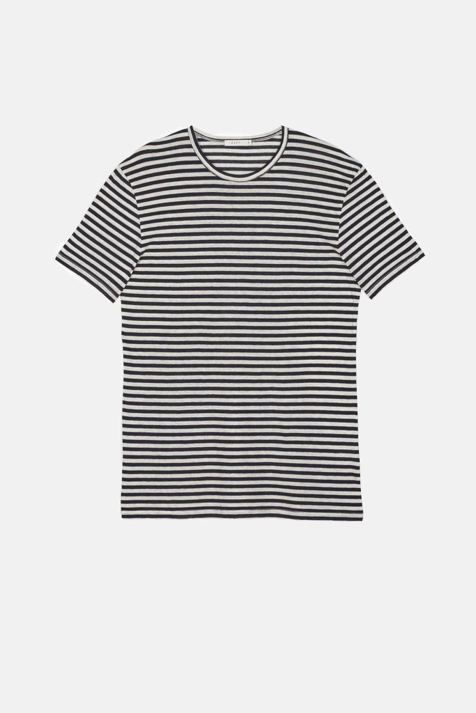 Striped Boy T - Navy/Oatmeal – The Line