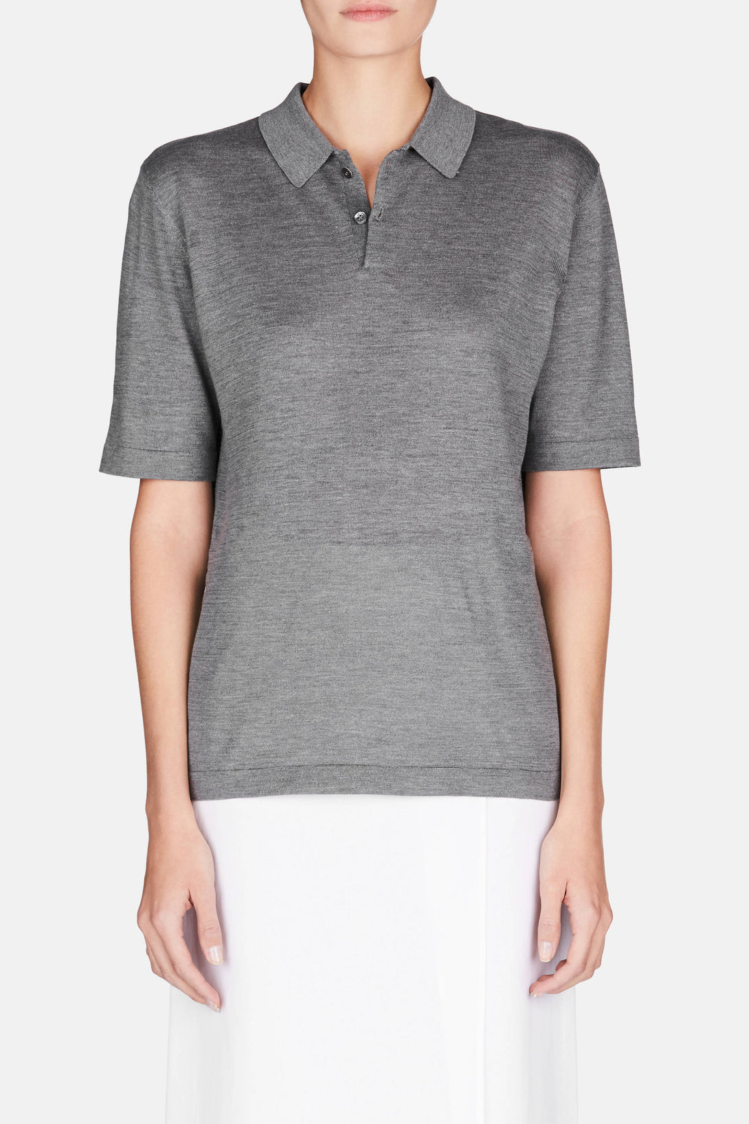 Knit Polo - Heather Grey – The Line