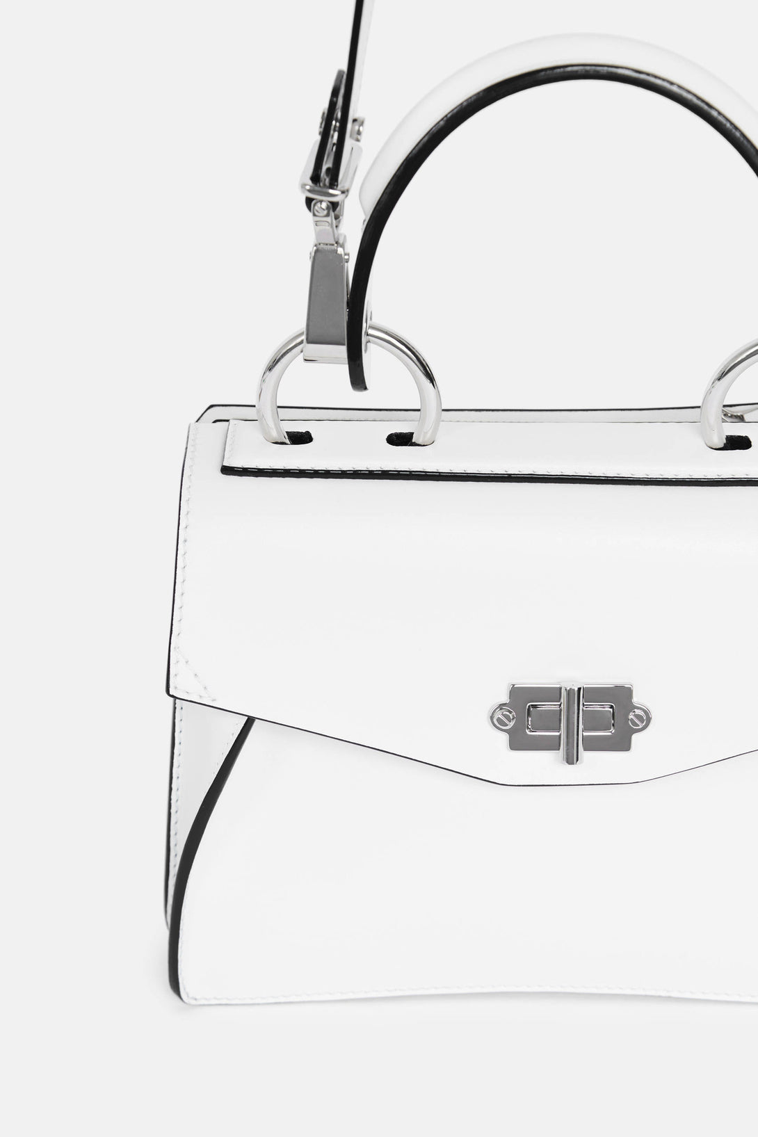 Small Hava Top Handle Bag - Optic White – The Line