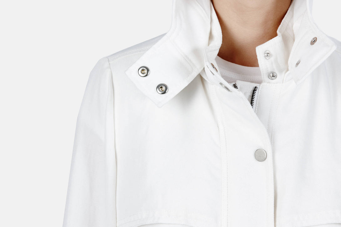 Luxe Short Anorak - White – The Line