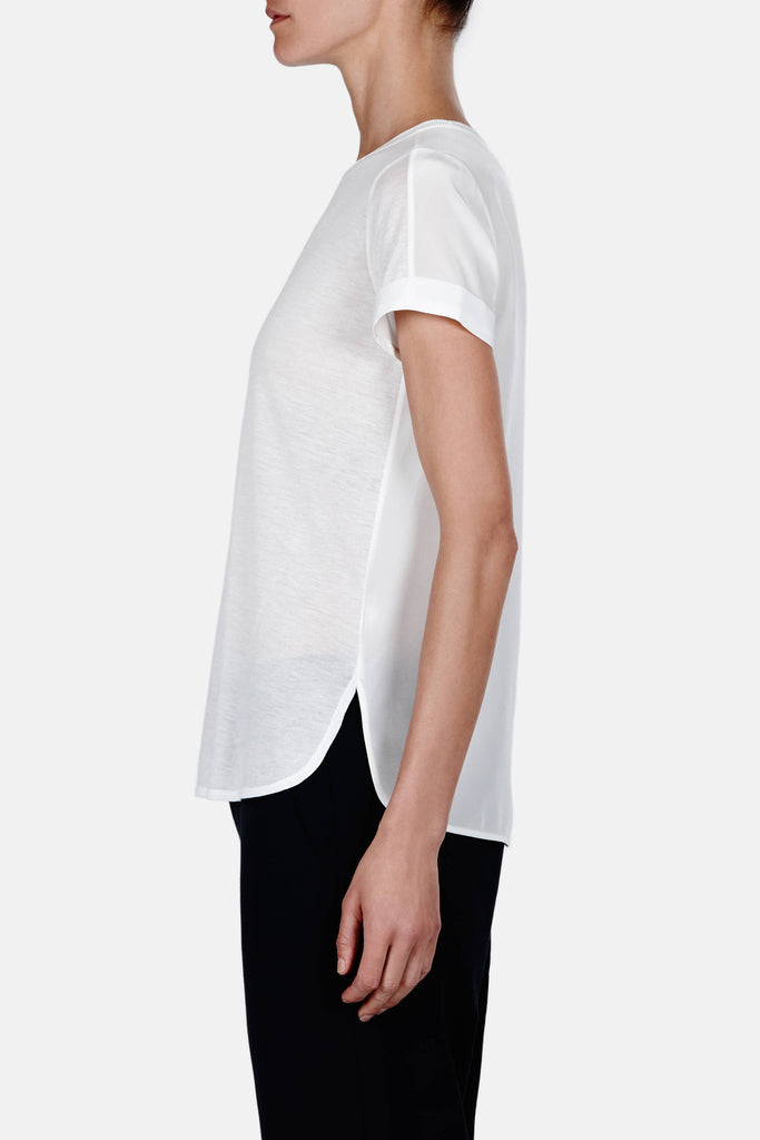 Mixed Media S/S Tee - White – The Line