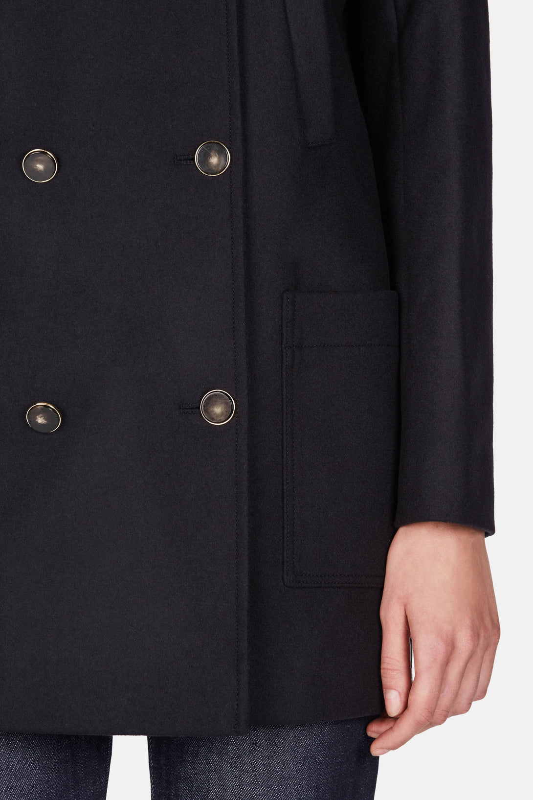 Pea Coat - Dark Navy – The Line