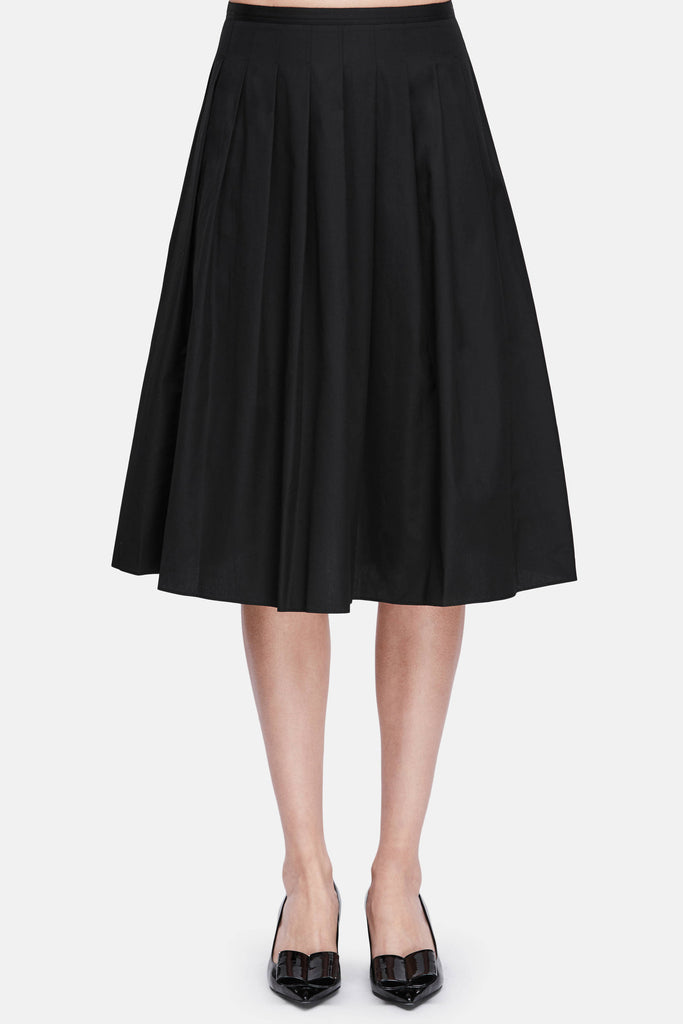 Multi Pleated Skirt - Black – The Line