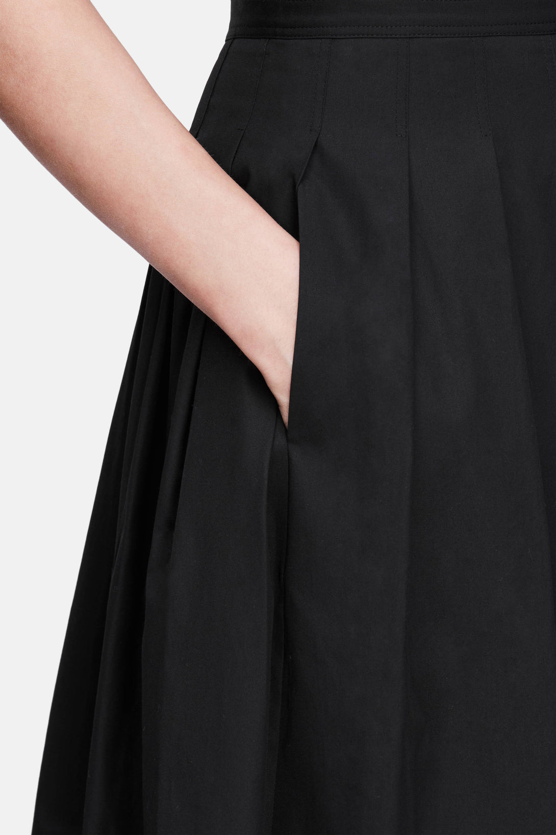 Multi Pleated Skirt - Black – The Line
