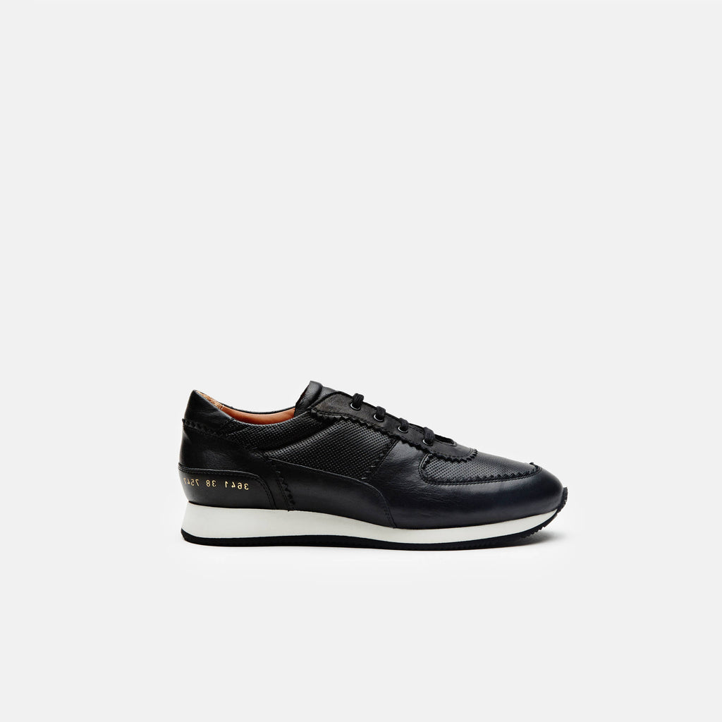 Track Shoe in Leather - Black – The Line