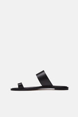 Minimalist Sandal in Leather - Black – The Line