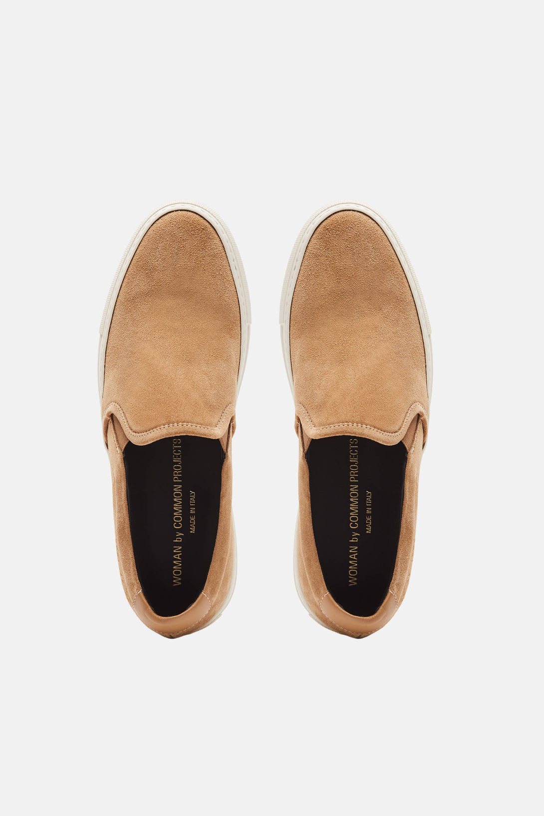 tan suede slip ons