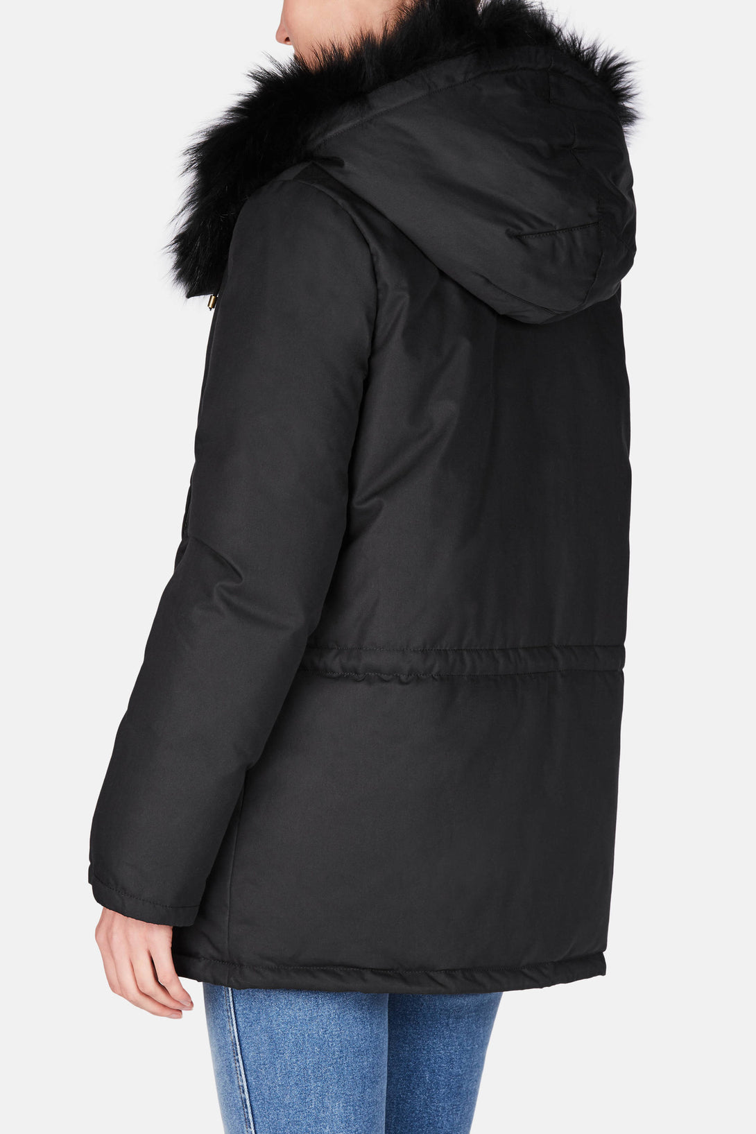 Down Cotton Tech Short Parka - Black – The Line