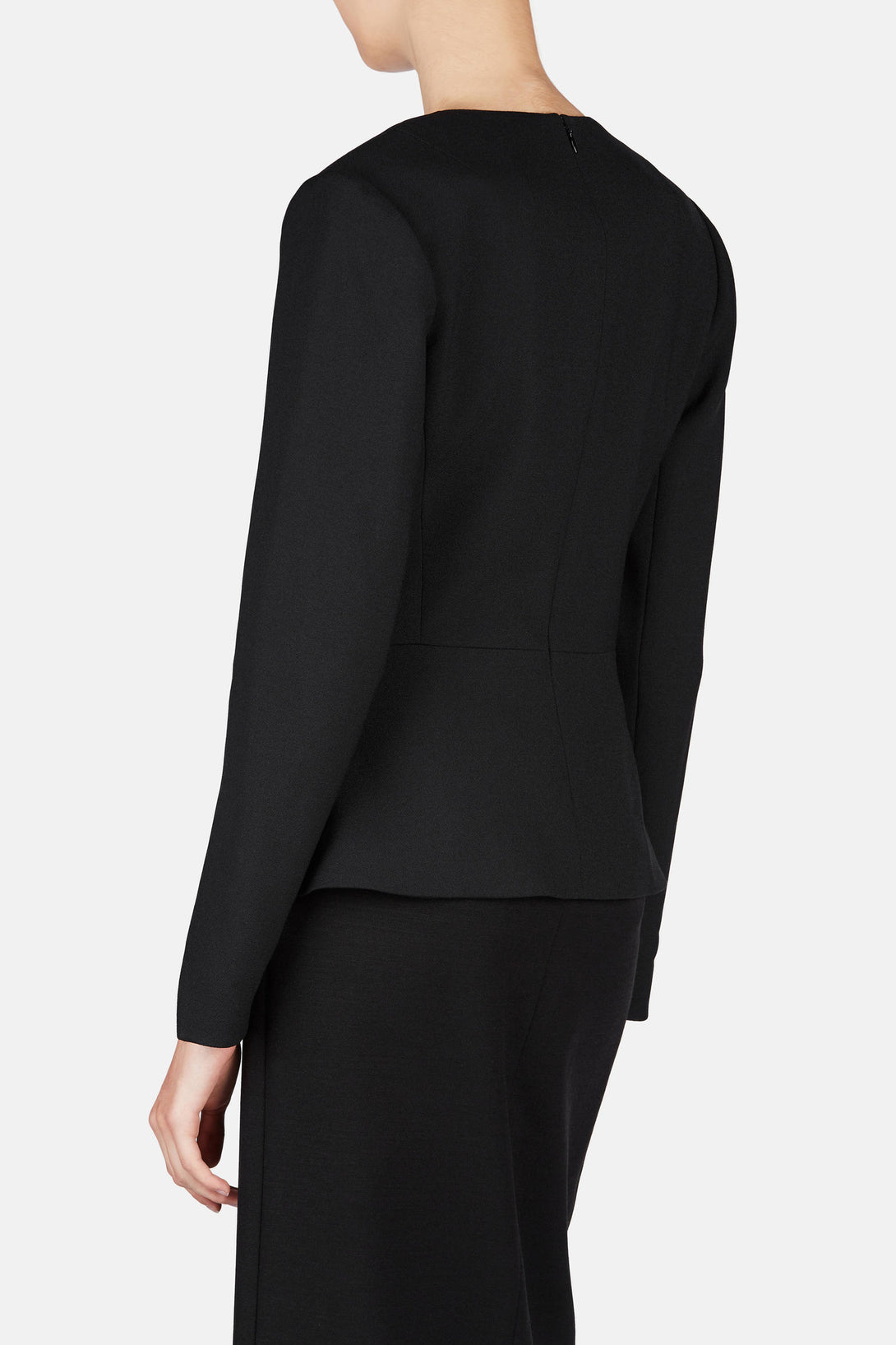 Shirt 28 Deep V Tailored Top - Jet Black – The Line