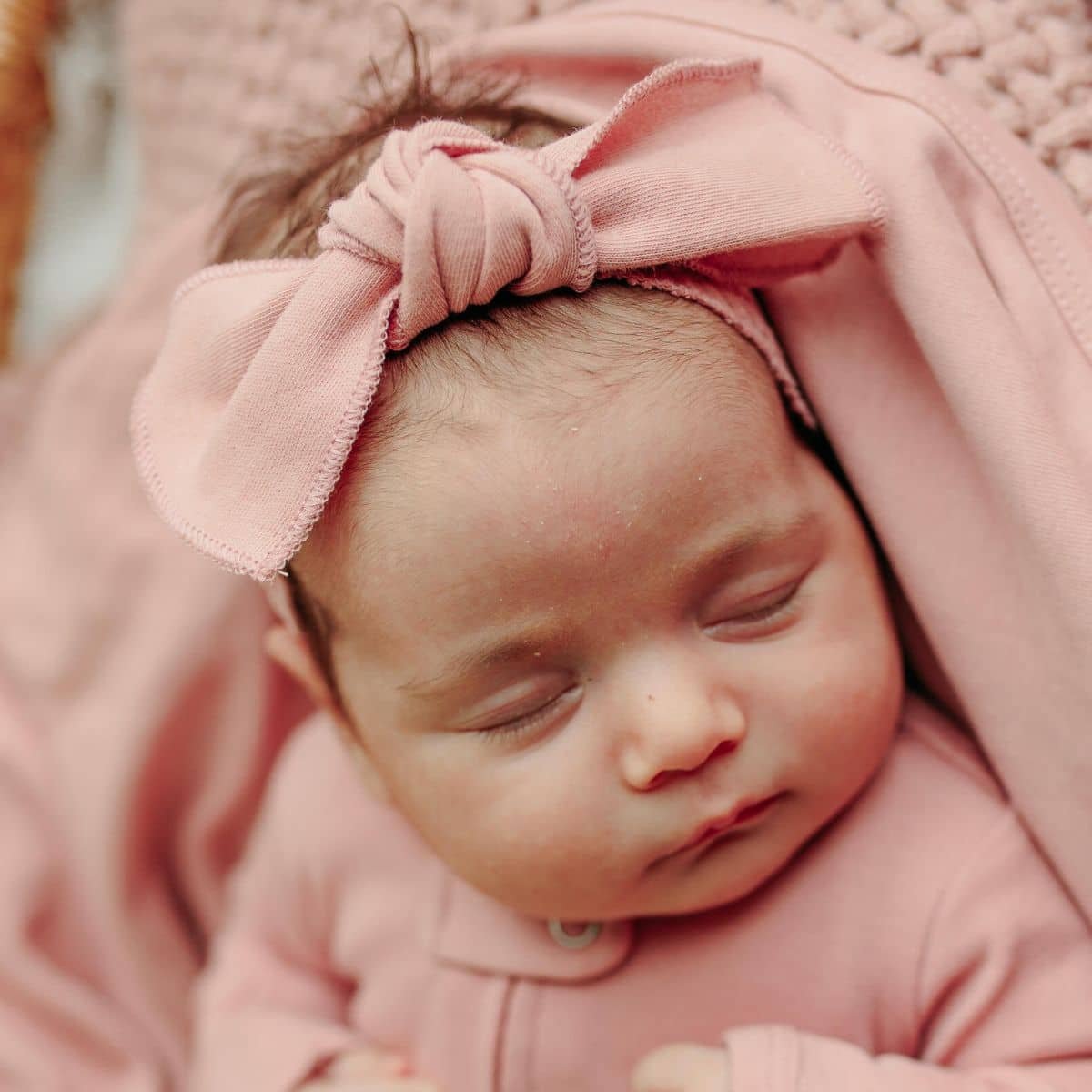 Organic Smocked Tie Headband in Seafoam – L'ovedbaby