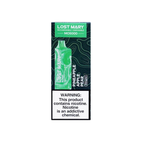 lost mary mo5000 pineapple apple pear vape disposable box