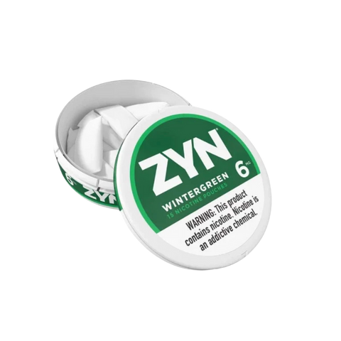 wintergreen zyn nicotine pouch open can