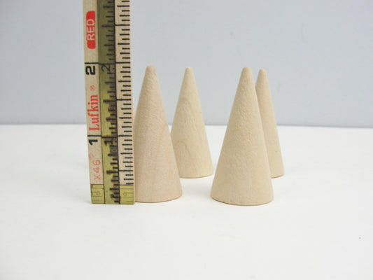 TEHAUX 20 pcs Ring Holder Cone Cardboard Cones for Crafts Wood Cone Ring  Holders Wood Xmas Ornaments Cone Table Centerpiece Wood Craft Pine Cones  for