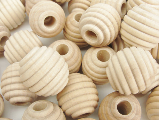 3/4 Wooden beehive beads with a 5/16 hole – Craft Supply House