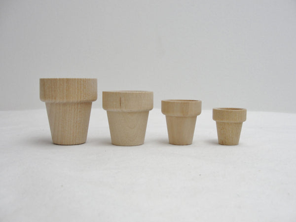 Wooden flower pot sample pack - Wood parts - Craft Supply House