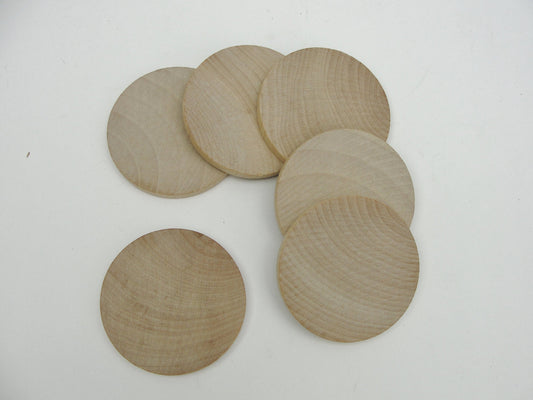 12 Wood Circles or discs 1 3/4 (1.75) wood 3/16 thick unfinished DI –  Craft Supply House