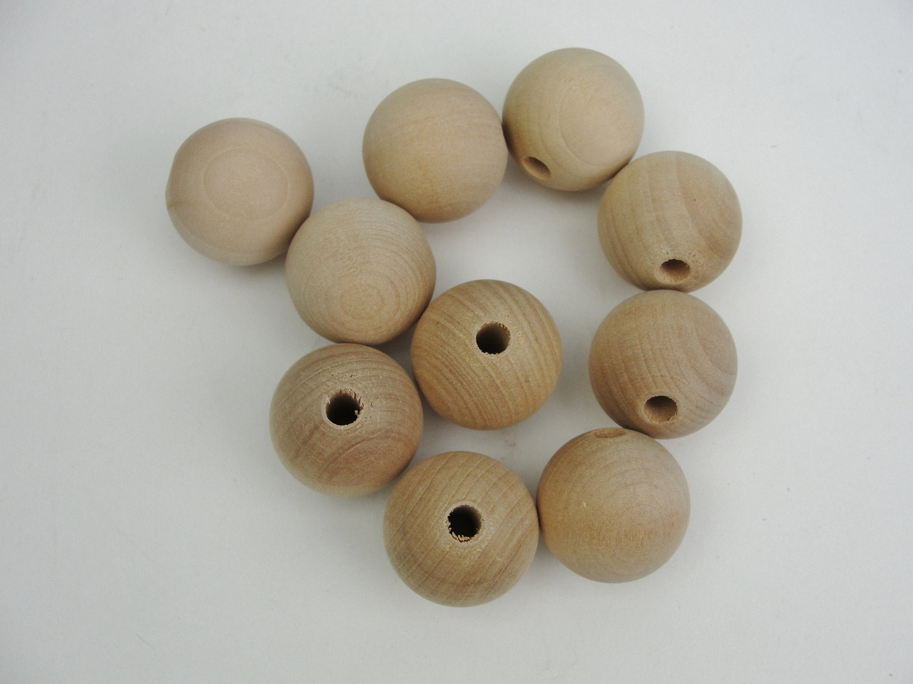 Large hole wood bead, 3/4 (.75) 20mm unfinished set of 12 – Craft Supply  House