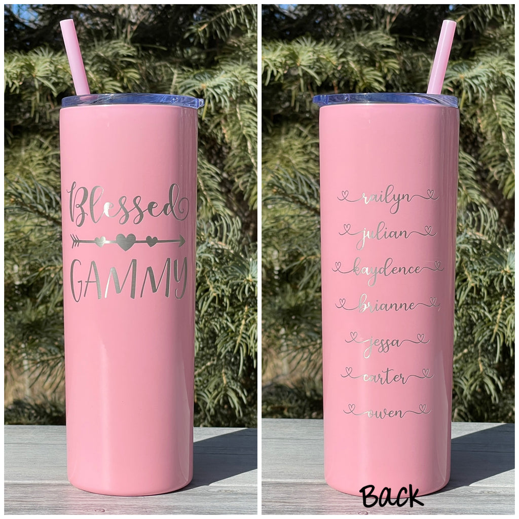 Personalized Tumbler with Lid and Straw, Name Tumbler, Personalized  Stainless Steel Tumbler, Kid Tumbler, 16oz or 20oz Tumbler, Pink Pastel