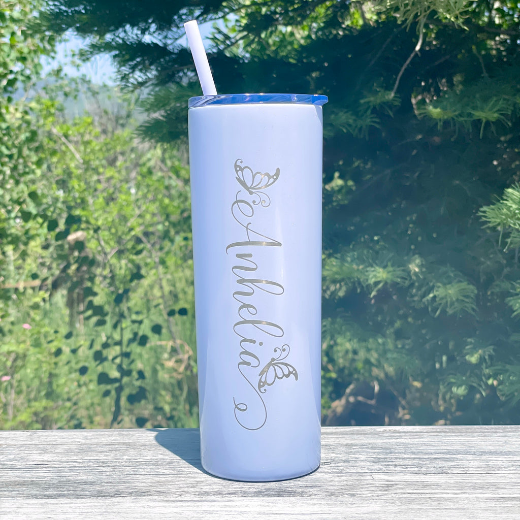 Personalized Tumbler with Lid and Straw, Name Tumbler, Personalized St –  The Little Blue Lion