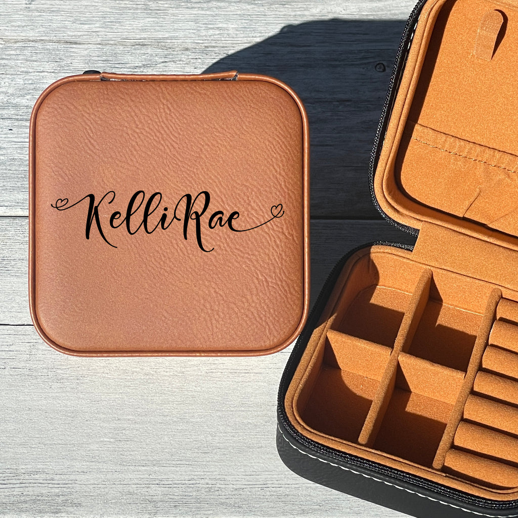 personalized travel jewelry case