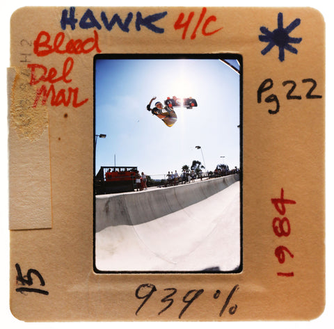Slide of Tony Hawk 1984 NSA Contest, Del Mar Skate Ranch