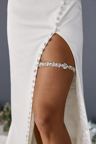 dainty wedding garter 