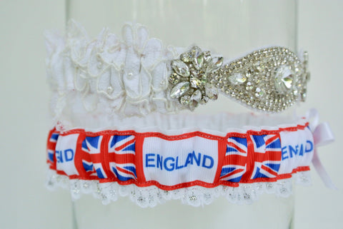 custom wedding garter spice girls inspired 