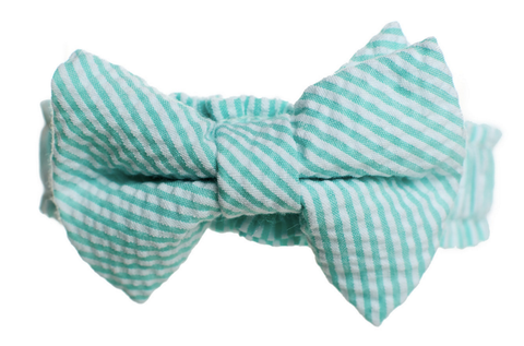 seersucker bow garter 