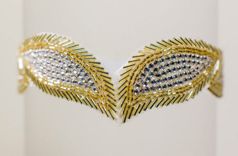 gold wedding garter 