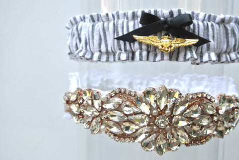 air force wedding garter 