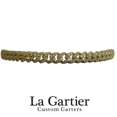 gold chain sparkle garter 