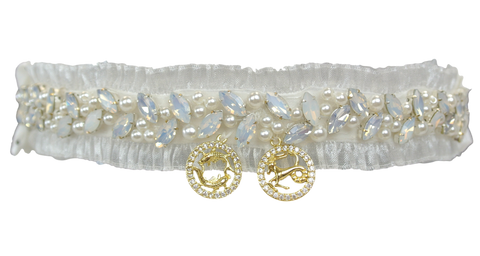 zodiac astrology wedding garter 