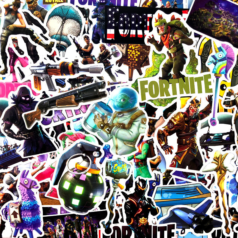 90 pcs fortnite theme stickers - fortnite bomb tracks