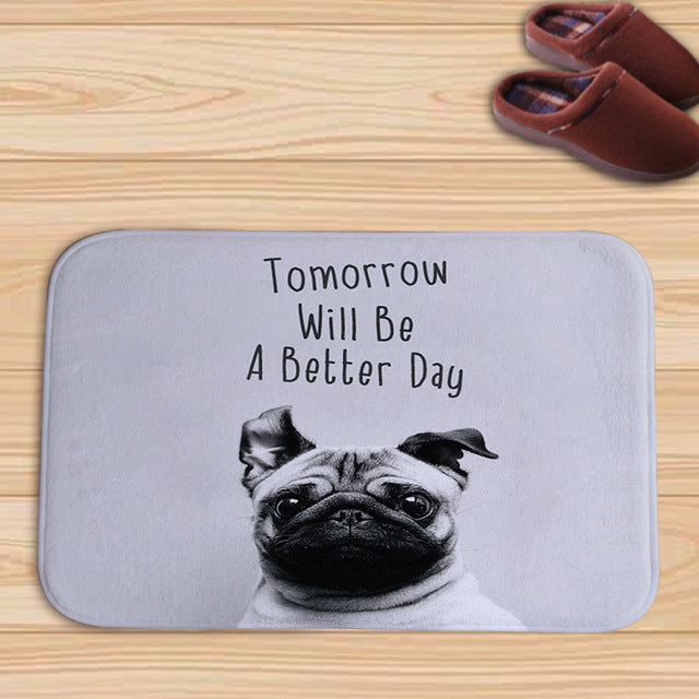 Pug Quote Dog Floor Mat Front Door Mats Boopetclub