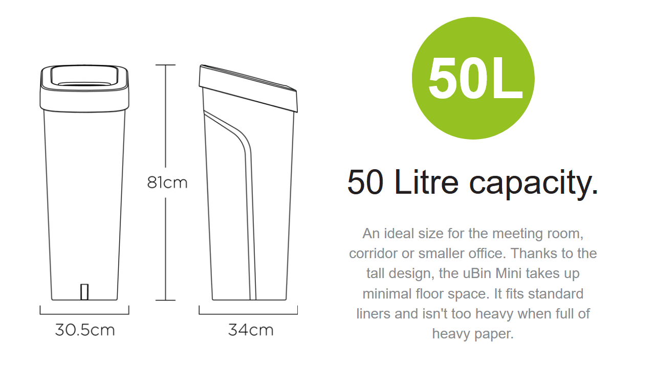 uBin Mini Dimensions